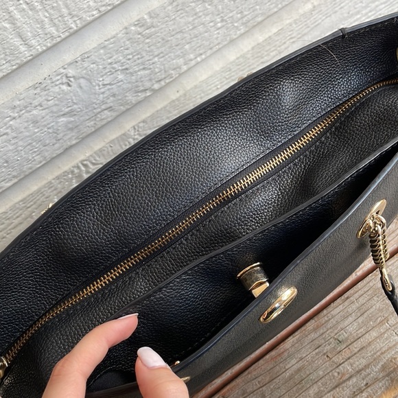 Coach Turnlock 27 Chain Leather Mollie Marley Tote Ava City - Picture 7 of 12